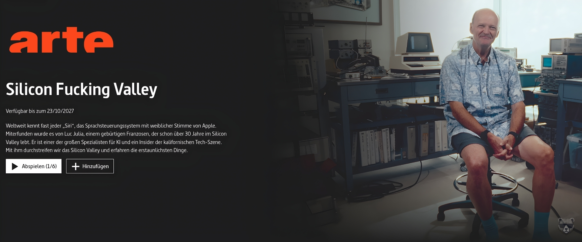 Ein Screenshot aus der ARTE-Doku "Silicon Fucking Valley".